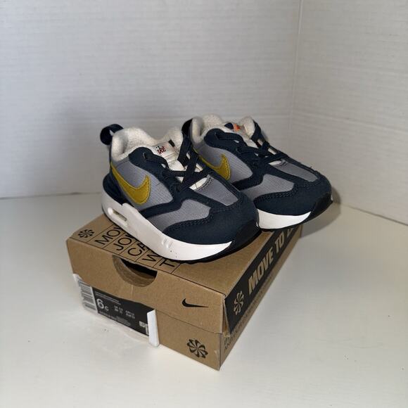 Nike Air Max Dawn Particle Grey/Dark Citron Sneakers 6c Dc9319 - Picture 1 of 7